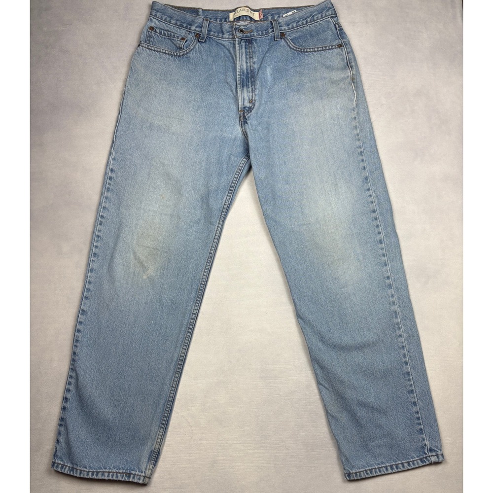 Levis 550 Relaxed Fit Tapered Leg Jeans Mens 36x32 Light Wash Cotton 2009
